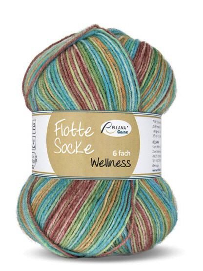 Bange for at dø Bageri broderi Flotte Socke Wellness Color 6-Fach 7014