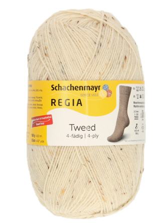 Regia 4-fädig  Tweed 002 natur