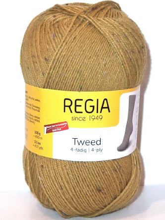 Regia 4-fädig  Tweed 020 gelb