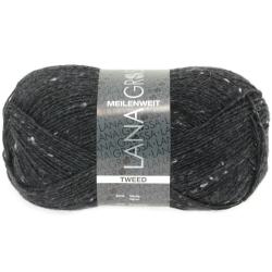Lana Grossa Meilenweit 100 Tweed 107 anthrazit